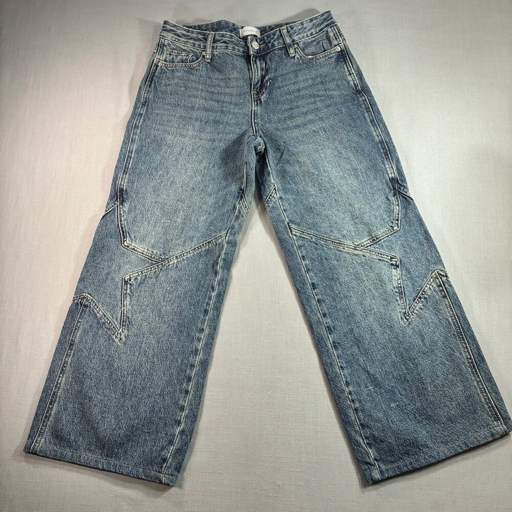 PacSun Casey Low Rise Baggy Jeans Womens 25 Blue Wide Leg Denim Y2K Skater